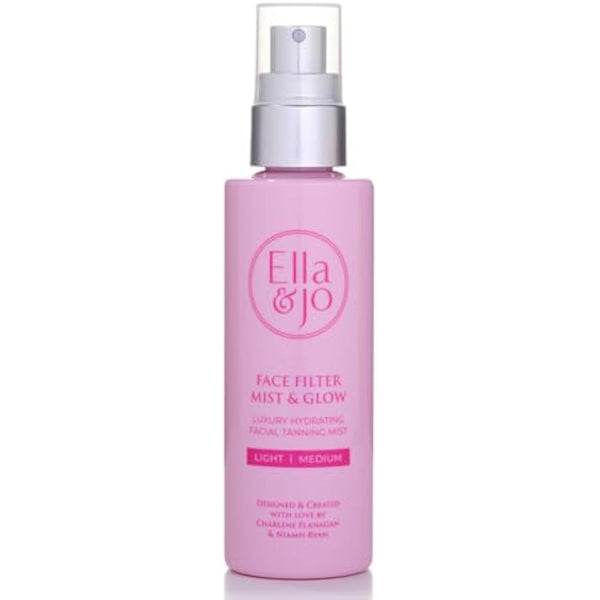 Ella & Jo Tanning Face Mist & Glow - Natural & Even Tan, Hydrating, Lightweight & Freshly Scented (Light Medium)