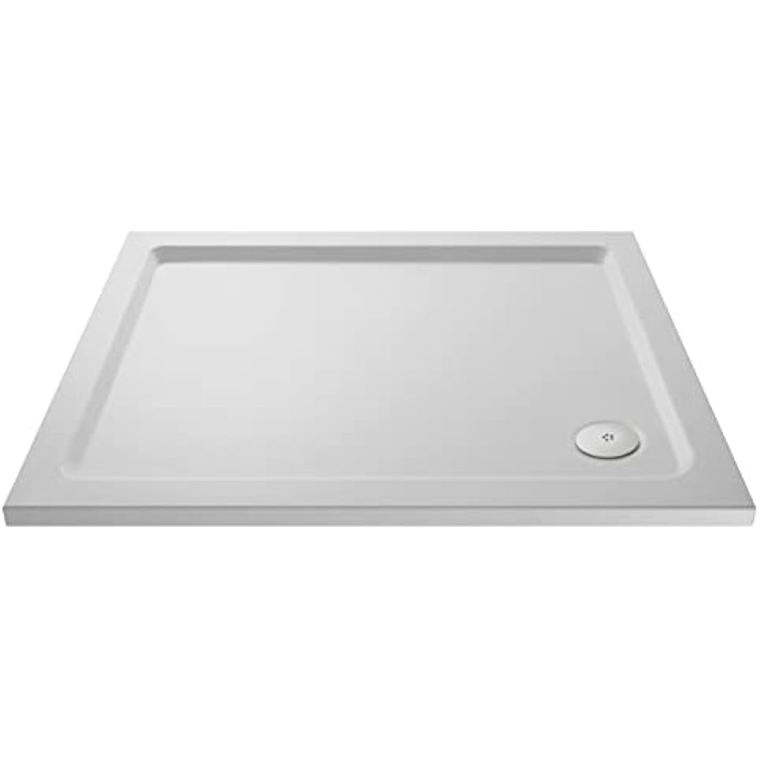 nuie NSR014 Trays Modern Bathroom Slip Resistant Rectangular Shower Tray, 9000mm x 1000mm, Matt White