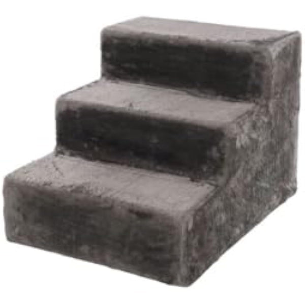 Easy Step dog stairs in grey - Removable cover - L60 cm - W45 cm - H40 cm