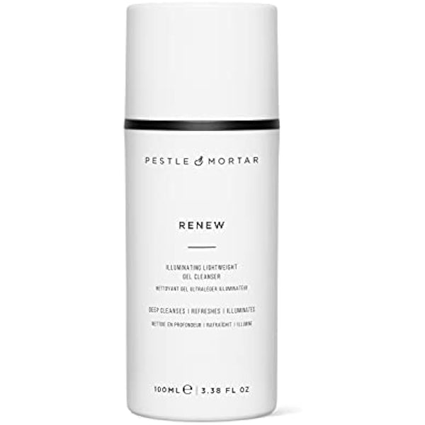 Pestle & Mortar Renew Gel Face Cleanser, Non-Foaming Gentle Face wash for Sensitive Skin | 100% Natural with Super-Enzyme, Vegan & Cruelty-Free 100ml