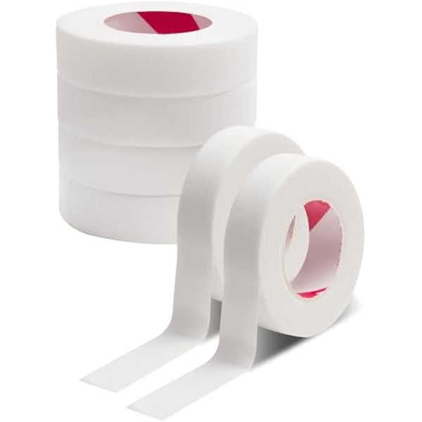 fenshine Lash Tape, PE Micropore Medical Tape for Eyelash Extension, Fabric For False Eyelash Patch Makeup Tool (6 Rolls Japan MIcropore Soft)