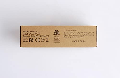 POWEROWL 8 Pcs 2800mAh AA Rechargeable Batteries with 8 Slot Battery Charger, USB Fast Charging, Input DC 5V 2A, Output 1.4V 250mA, Independent Slot