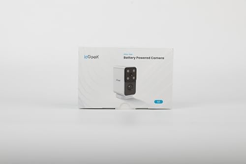 ieGeek No Monthly Fee 2K Security Camera Outdoor Wireless, 180° Horizontal Pan, Rechargeable Battery Wifi Home Camera, Colour Night Vision, Motion Detection, Siren Floodlight, Voice Intercom, IP65