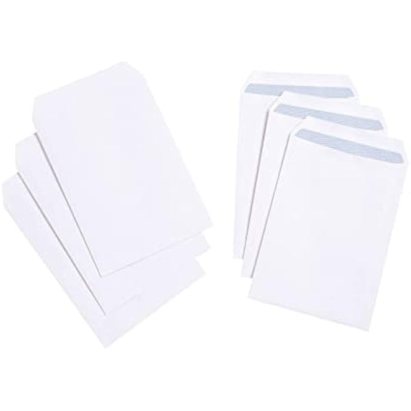 Evour C5/A5 Self-Seal Envelopes – 229×162 mm, 90 GSM, No-Window White Pocket – Pack of 100 Strong Self-Adhesive Mailing Envelopes for Office, Business & UK Post