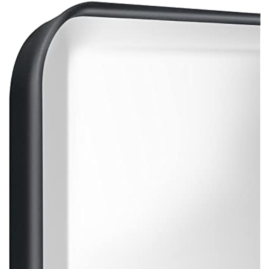 Fundin Plastic Mirror Cabinet, Beveled Edge Mirror Door with Round Corner Metal Frame, Recessed and Surface Mount, Black,40 X 61 CM