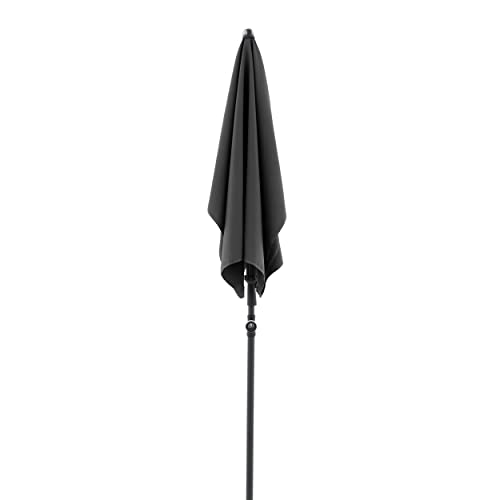 Doppler Rethink Parasol 180 x 120 cm in Dark Grey - Rectangular for Balcony and Patio - Sustainable Umbrella - Balcony Parasol with Hand Opener - With