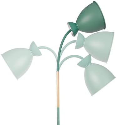 Amdelne ARKA Adjustable Floor Lamp, Bohemian Corner Lamp Scandinavian Modern Reading Light, Standing Lamps for Living Room, Bedroom, Dining Room, Office, 155cm, Metal, Wood, E27 (Bulb Not Included)