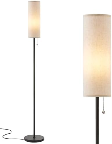 Aooshine Floor Lamp for Living Room Modern, Floor Lamps for Bedrooms, Modern Standing Lamp with Lampshade, 64'' Standard Tall Lamps for Living Room, Reading Light Floor Lamp(Bulb Included)
