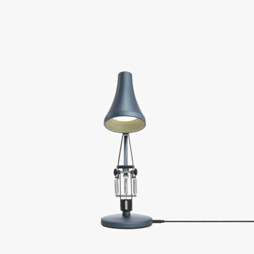 ANGLEPOISE 90 Mini Mini Desk Lamp, Steel Blue, LED Low Energy Dimming Bulb, USB Power Cable, Aluminium Shade and Arms, Anodised Satin Finish, Chrome Plated Fittings, Ideal for Small Spaces