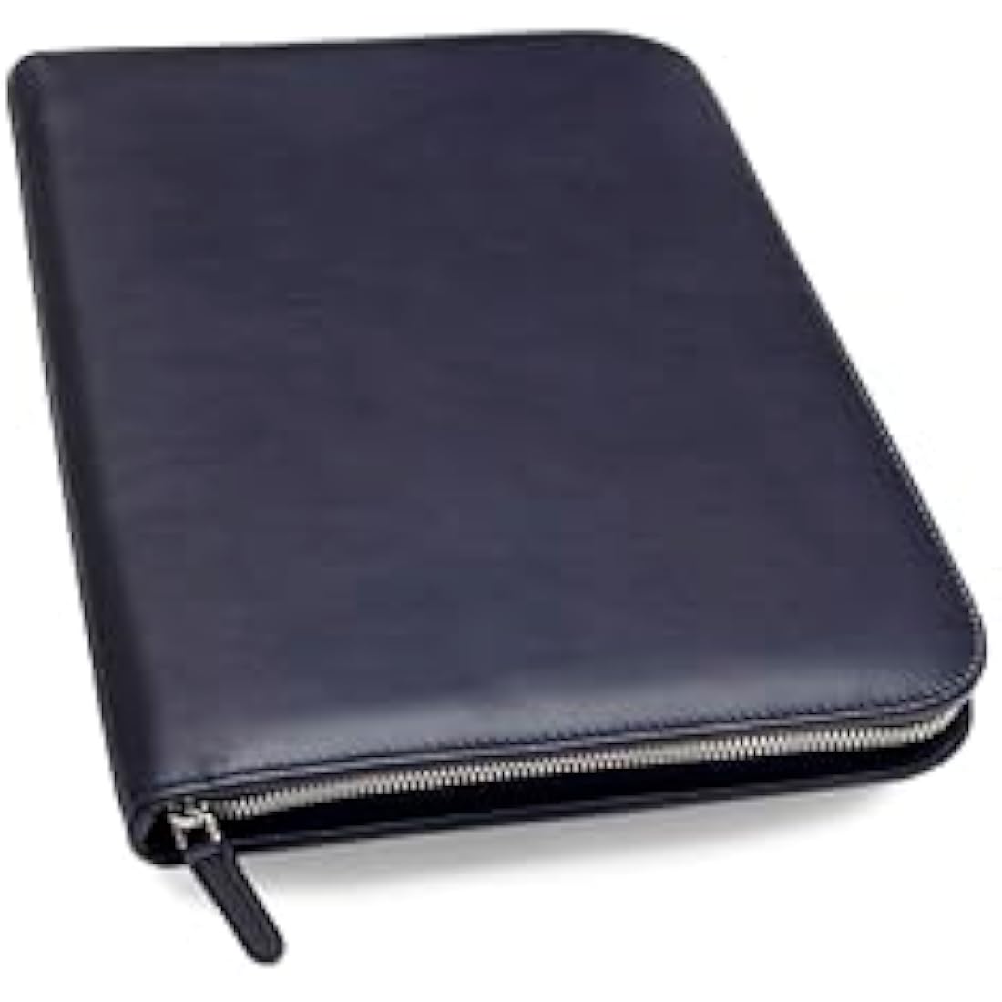 Maruse Luxury Leather Portfolio – Zip-Around Executive Folio & Organiser, Laptop & iPad Sleeve – Handmade in Italy, Blue Navy