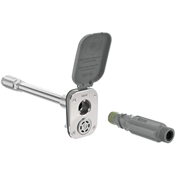 Aquor House Hydrant V2+ Frost Free Outdoor Garden Faucet with Quick Connect and Anti-Siphon, 10 inch, Slate Gray Polymer