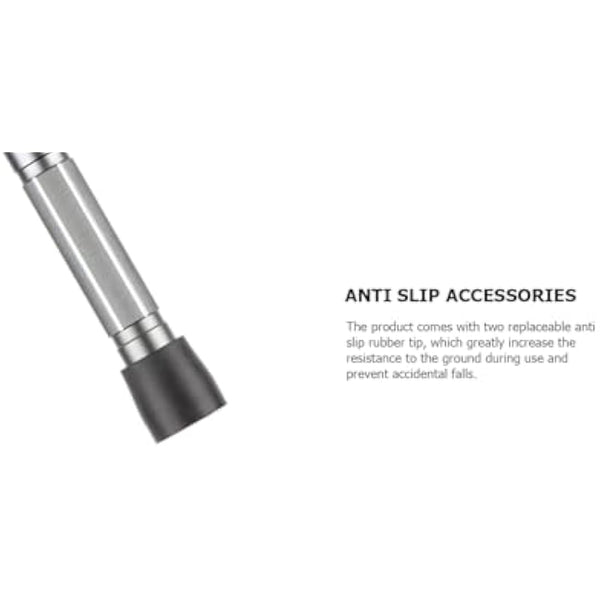 aiGear Tactical Stick/Trekking Poles | Aluminum Hiking Poles with Adjustable Height | 5/6/7/8 Tubes Trekking Poles | for Women Men Backpacking Outdoor Hiking Camping | Grey