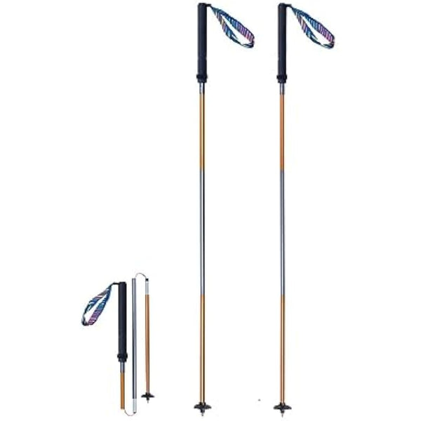 AONIJIE Trekking Poles Folding, Lightweight, Aluminum Hiking Poles,120cm Adjustable, Ultralight For Walking Running Sticks Send 2pc Pair (120)