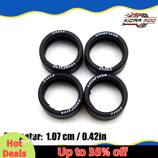 1/64 Rubber Tires for Hot Wheels and Off-road Vehicle Detail-up Replacement Parts Model Car Toys 10.7mm/12.7mm /17mm(1 Sets)