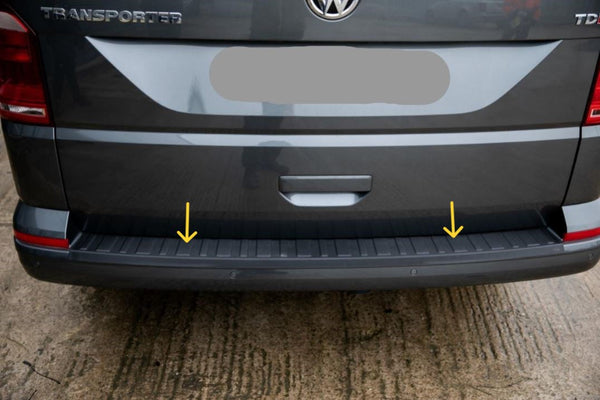 For VW T6 Transporter Multivan Tailgate Rear Bumper Protector Black Plastic (B-Grade)