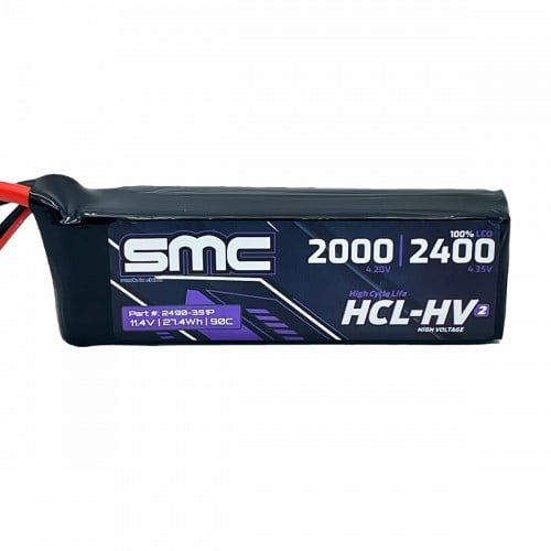 SMC HCL-HV2 Flight 11.4V/3S-2400mAh-90C LiPo Battery