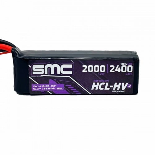 SMC HCL-HV2 Flight 15.2V/4S-2400mAh-90C LiPo Battery XT60