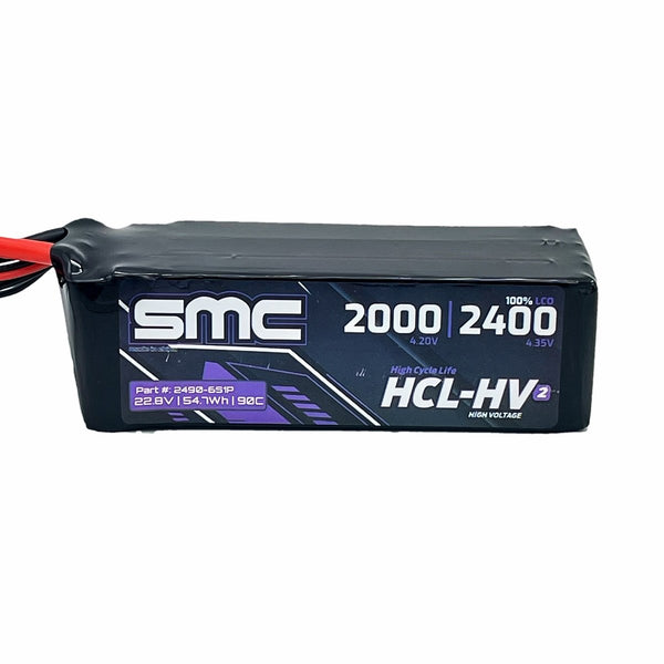 SMC HCL-HV2 Flight 22.8V/6S-2400mAh-90C LiPo Battery XT60