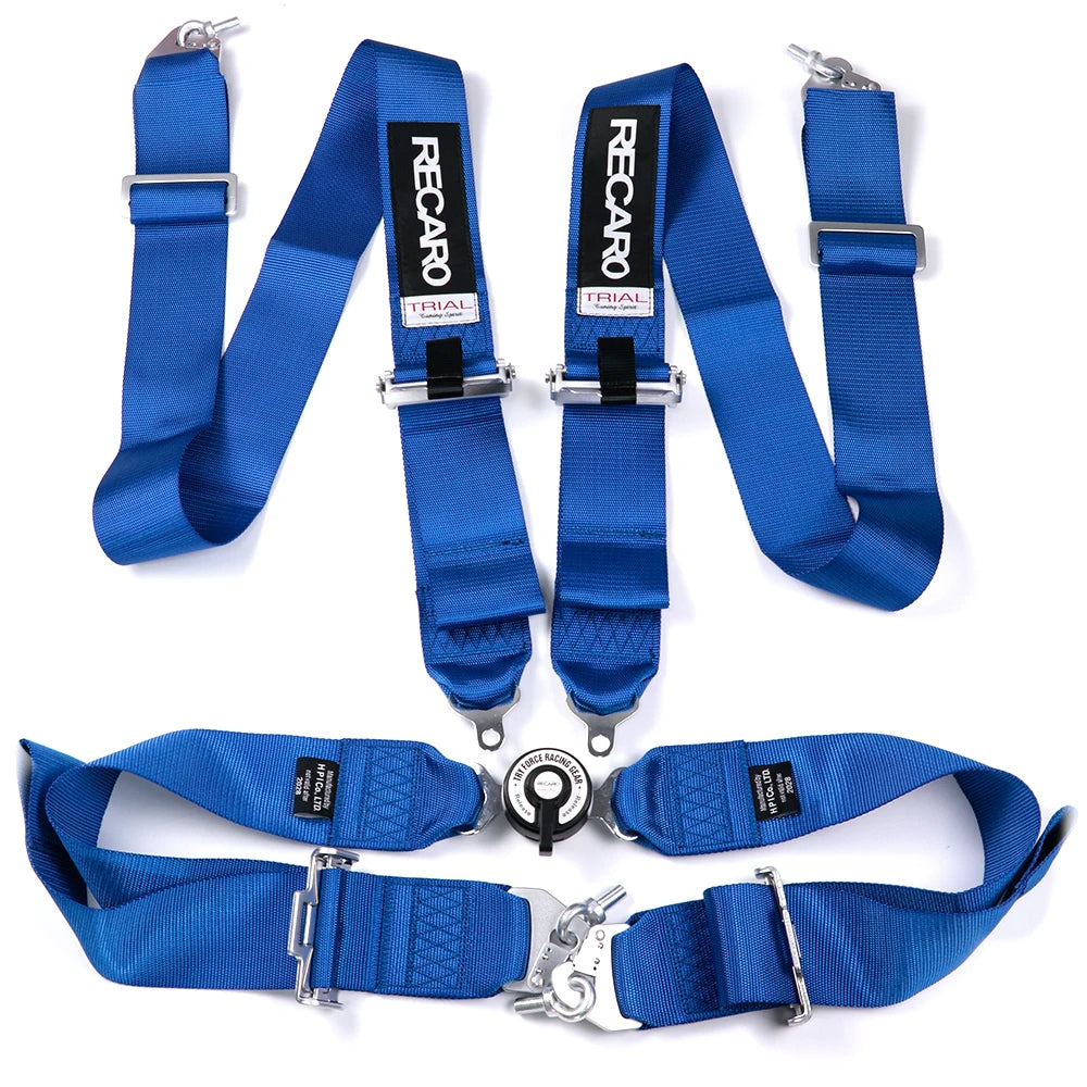 Racing JDM 4 Point 3 Inch Seat Belt Adjustable Sport Drift Snap-On Harness Quick Release Shoulder Strap Seatbelt for RECARO