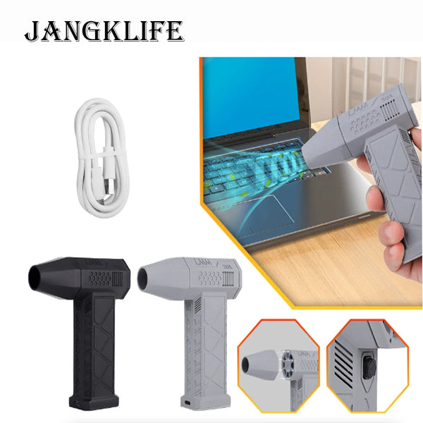 130000RPM Mini Turbo Jet Fan Electric Air Duster Adjustable wind speed Turbo Violent Blower Rechargeable with Light Car Cleaning