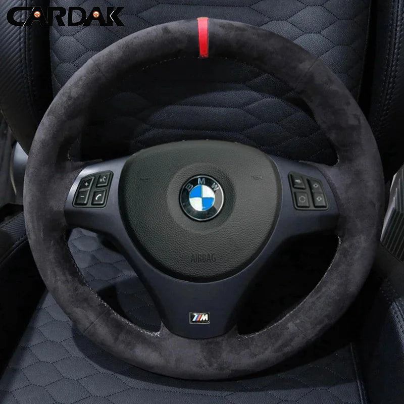 Customized Car Steering Wheel Braid Soft Suede Cover For BMW E81 E90 Pack M Sport M3 E91 E92 E93 E87 E82 E88 X1 E84