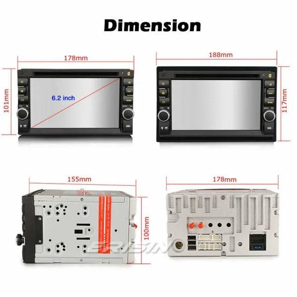 ES8136U 8-Core Universal Double Din Android 10.0 Car Stereo GPS Radio for Nissan 01-14 Almera Juke Micra Maxima Navara Qashqai X-Trail Pathfinder DSP CarPlay DAB+ 4G WiFi Bluetooth