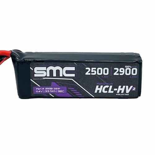 SMC HCL-HV2 Flight 11.4V/3S-2900mAh-90C LiPo Battery
