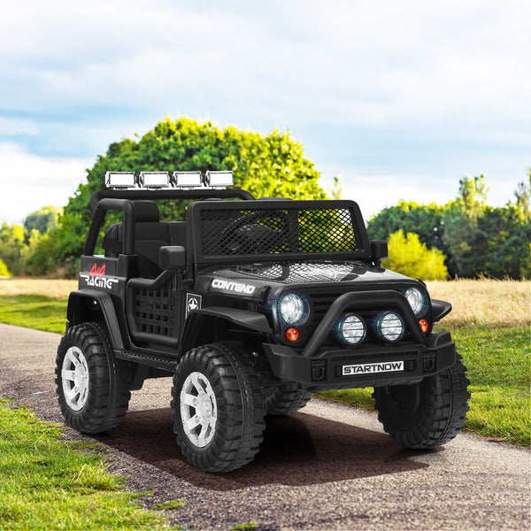 CW 2-Seat Kids Ride on Jeep Truck 12V Kids Electric Ride On Car 2 Motors Toy Car with Parent Remote Control