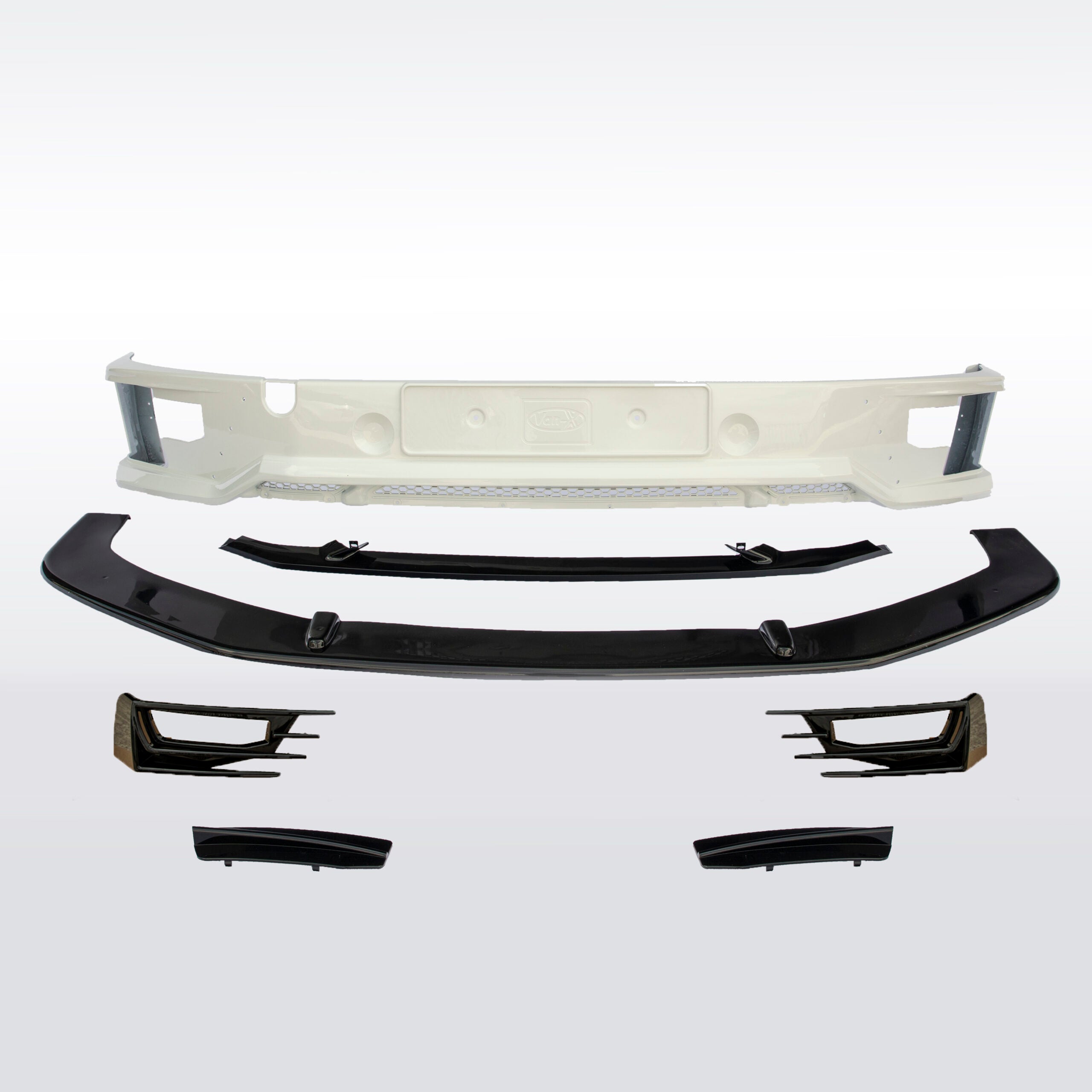 For VW T5.1 Transporter Front Sportline Spoiler + Splitter T5-X Styling (B-Grade) Painted and ready to fit in 3 colour options