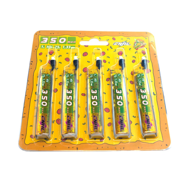 CNHL Pizza Series 350mAh 3.8V 1S 75C Lipo Battery with BT2.0 (5pcs)