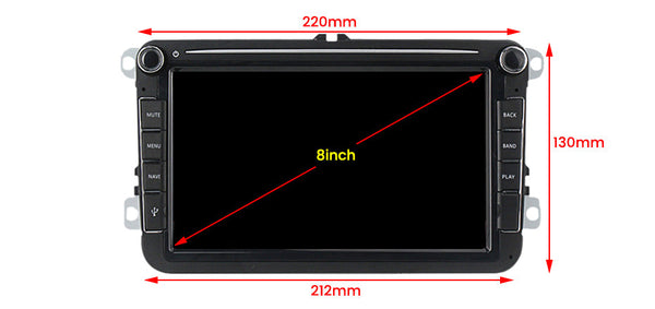 Volkswagen/Seat/Skoda Universal 8 Inch CarPlay and Android Auto Screen