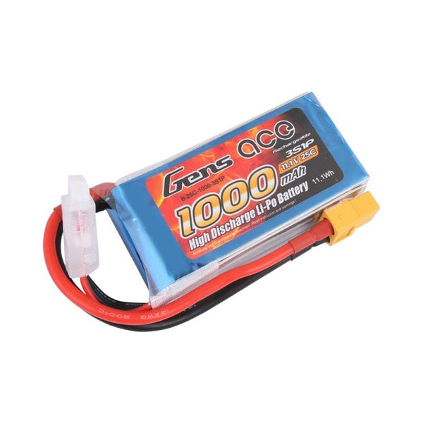 Gens ace 1000mAh 11.1V 25C 3S1P Lipo Battery Pack
