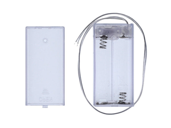 2 x AA Battery Holder with On & Off Switch and Slider Cover