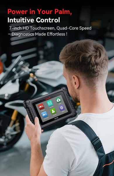 iCarsoft MT PRO OBDII 7" Screen Professional Multi-Systems Motorcycle Diagnostic Scan Tool compatible with 89 manufacturer brands of Motorbike Motorcycle