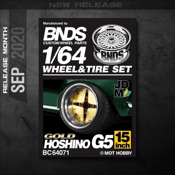 1/64 Alloy Wheels With Rubber Tires By BNDS Assembly Rims Modified Parts for Model Car Refitted VIP Style No.64053-64088