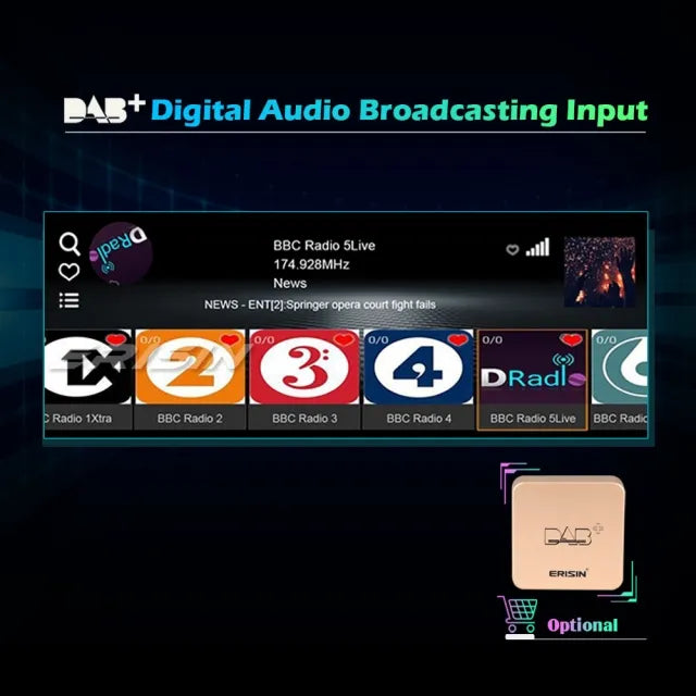ES8734R 9" 8-Core DSP Android 10.0 Car Stereo GPS Sat Nav Radio for TOYOTA RAV4 DAB+ DSP CarPlay WiFi 4G OBD