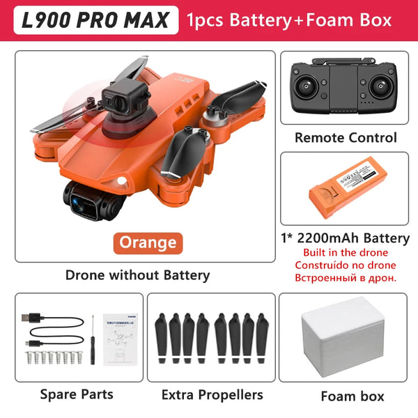 L900 Pro MAX GPS Drone 4K Professional HD Dual Camera 5G Wifi 360° Obstacle Avoidance Brushless Foldable Quadcopter RC Drone Toy