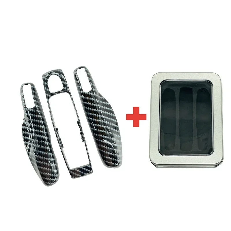 3Pcs Car Smart Remote Key Case Fob Cover Shell for Porsche Panamera Spyder Carrera Macan Boxster Cayman Cayenne 911 970 981 991