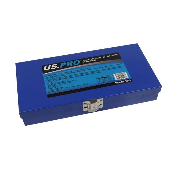 US PRO Tools Thread Repair Kit For Deep Seated Spark Plugs M14 x 1.25 5916