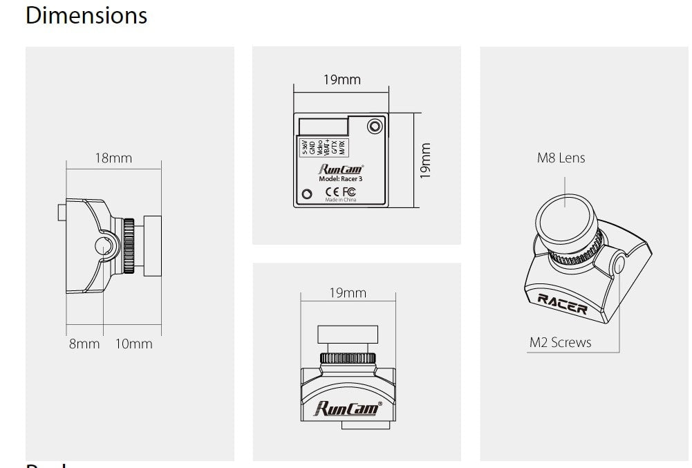 Runcam Racer 3 Low Latency FPV Camera