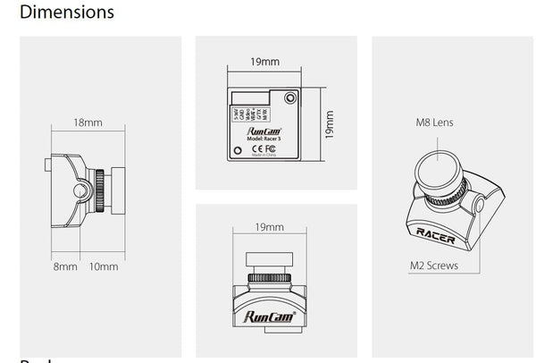 Runcam Racer 3 Low Latency FPV Camera
