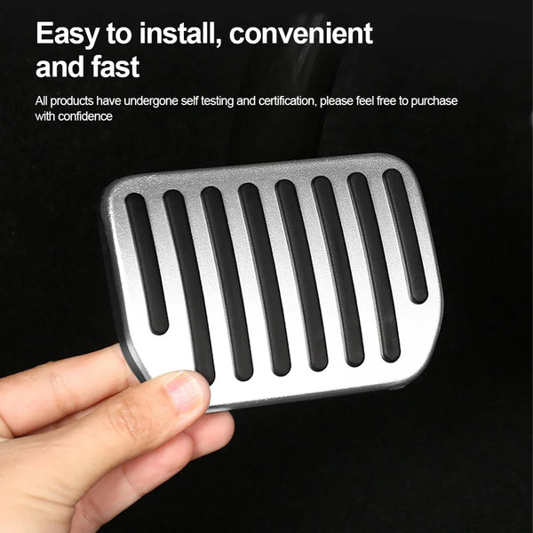 Aluminum Alloy Accelerator Gas Fuel Brake Rest Pads Mat For Tesla Model 3 Y Highland 2024 2023 2022 Foot Pedals Cover Accesories
