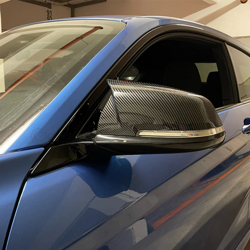 For BMW 1 2 3 4 X Series Rear View Side Mirror Cover F20 F21 F22 F23 F30 F32 F36 X1 E84 F87 M2 Carbon fiber pattern Accessories