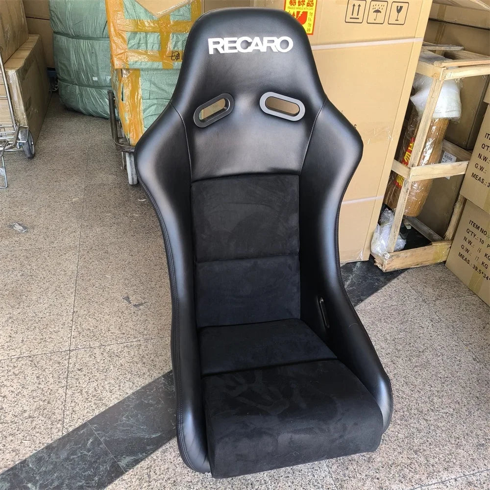 JBR RECARO Style SINGLE (x1) Car Sports Bucket Seat L (Large) Adjustable Racing Seat Universal Simulator / Car / Vehicle / 4x4 / Van