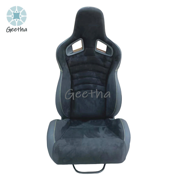 For 1039R Fiberglass Carbon Fiber Universal Bucket Sport Adjustable Leather Suede Car Sim Racing Seats