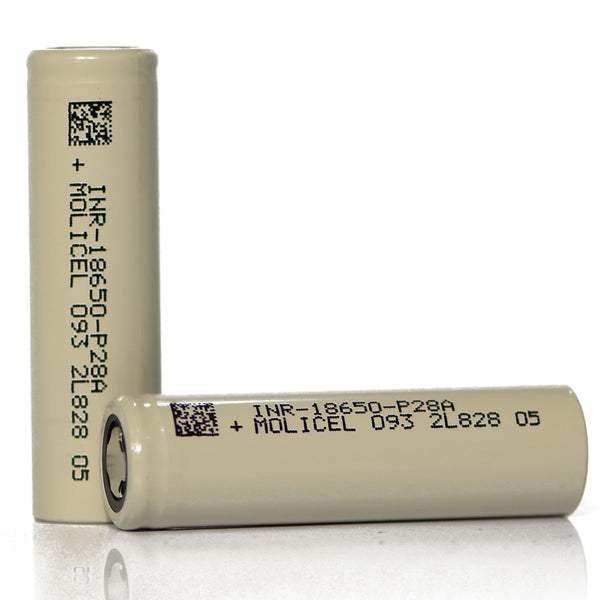 2pc Molicel P28A 2800 Mah 18650 Lithium-Ion Cell