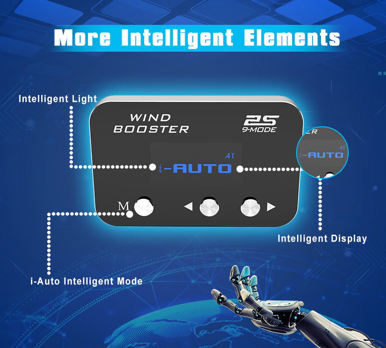 WINDBOOSTER 2S OBD Acceleration Performance Throttle Controller & Pedal Remap - Utilising Chip Tuning / Electronic Engine Tuning - Econ / Sport / Sport+ / Race Modes - OLED Display