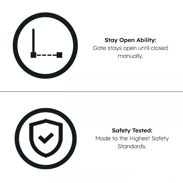 2x FYLO Baby Safety Stair Gate Pressure Fit 75-114cm Extra Wide