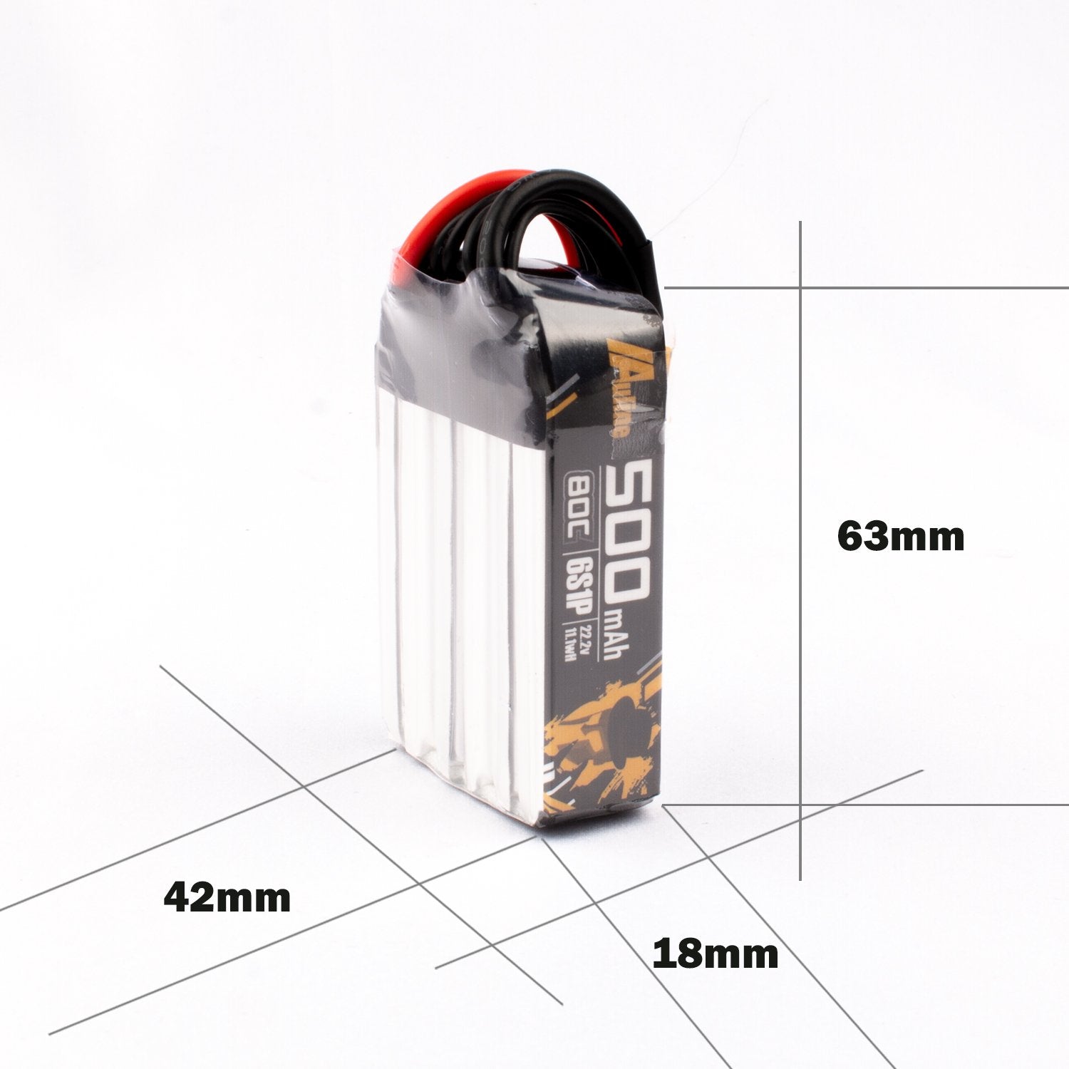 AuLine 500mAh 6S 22.2V 80C XT30 Lipo Battery (2 Pack)