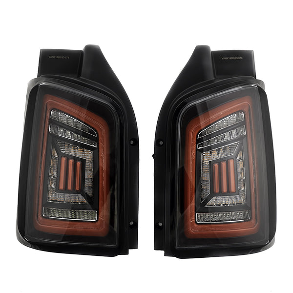 For VW T5.1 Transporter MK3.1 Van Barndoor LED Rear Lights Clear Ideal LED Full Frame Led Light- Bar